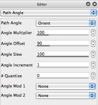 Screen shot of Path Angle Changed